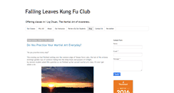 Desktop Screenshot of fallingleaveskungfu.com